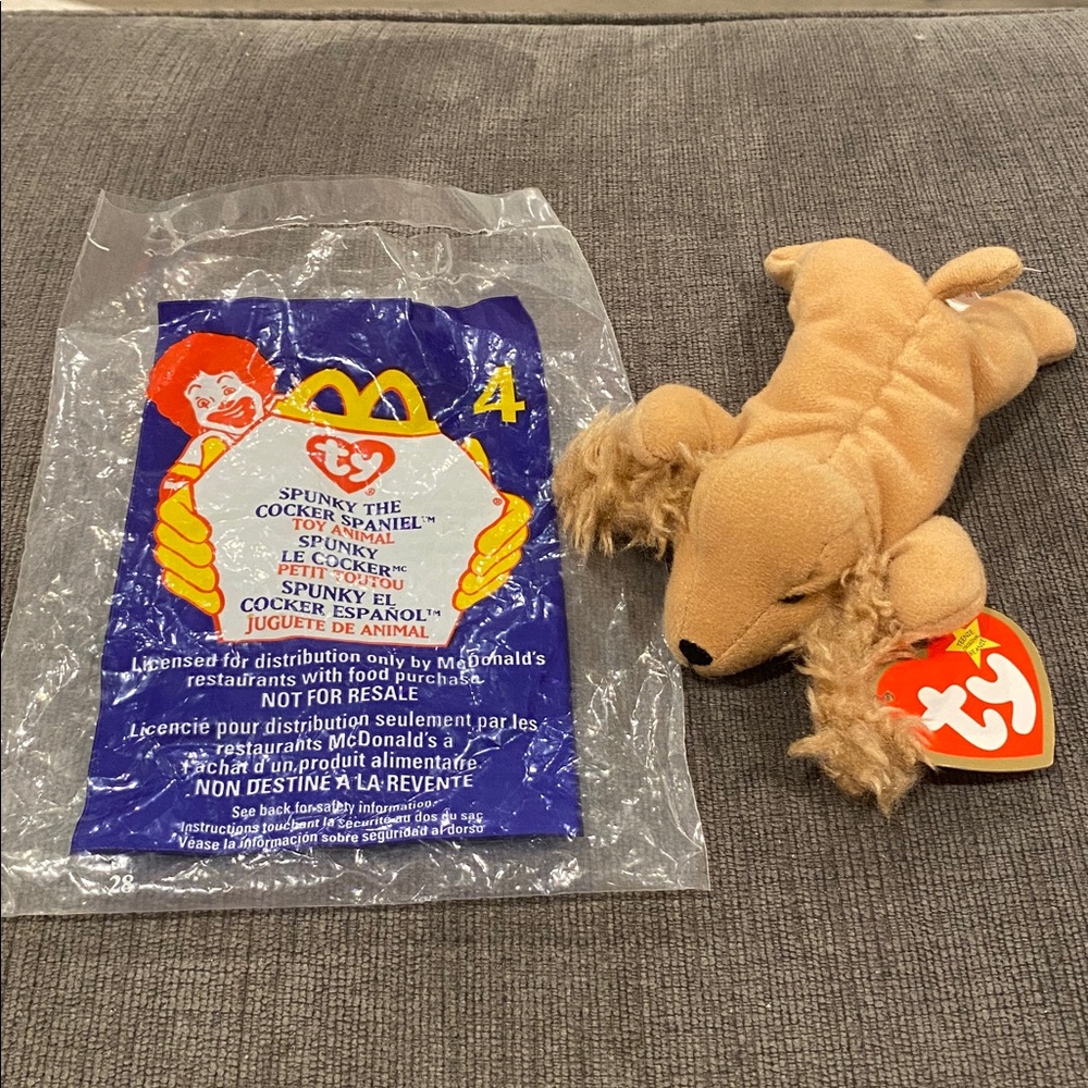 1999 McDonald’s TY Beanie Baby Happy Meal Toy - Spunky the Cocker Spaniel babies